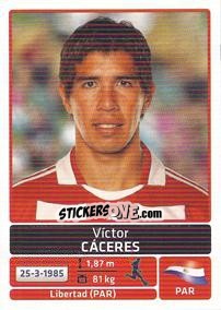 Cromo Victor Caceres - Copa América. Argentina 2011 - Panini