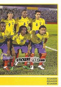 Cromo Equador squad - Copa América. Argentina 2011 - Panini