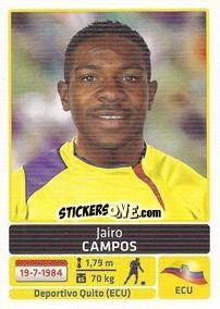 Cromo Jairo Campos - Copa América. Argentina 2011 - Panini