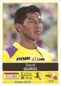 Cromo David Quiroz - Copa América. Argentina 2011 - Panini