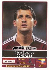 Cromo Cesar Eduardo Gonzalez - Copa América. Argentina 2011 - Panini