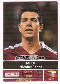 Cromo Miku Nicolas Fedor - Copa América. Argentina 2011 - Panini