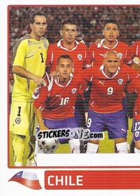 Cromo Chile squad - Copa América. Argentina 2011 - Panini