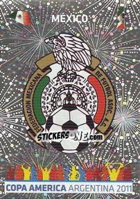 Cromo Badge Mexico - Copa América. Argentina 2011 - Panini