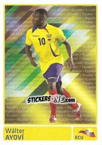 Figurina Walter Ayovi (Equador) - Copa América. Argentina 2011 - Panini