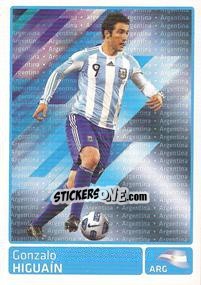 Cromo Gonzalo Higuain (Argentina) - Copa América. Argentina 2011 - Panini