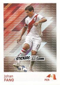 Figurina Johan Fano (Peru) - Copa América. Argentina 2011 - Panini