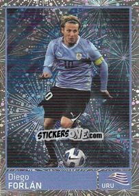 Cromo Diego Forlan (Uruguai) - Copa América. Argentina 2011 - Panini