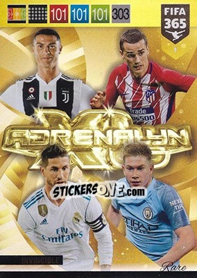 Sticker Ronaldo/ramos/de Bruyne - FIFA 365: 2018-2019. Adrenalyn XL n. 1 - Panini