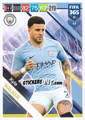 Sticker Kyle Walker - FIFA 365: 2018-2019. Adrenalyn XL n. 17 - Panini