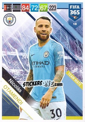 Sticker Nicolás Otamendi - FIFA 365: 2018-2019. Adrenalyn XL n. 18 - Panini
