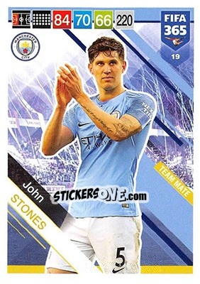 Sticker John Stones - FIFA 365: 2018-2019. Adrenalyn XL n. 19 - Panini