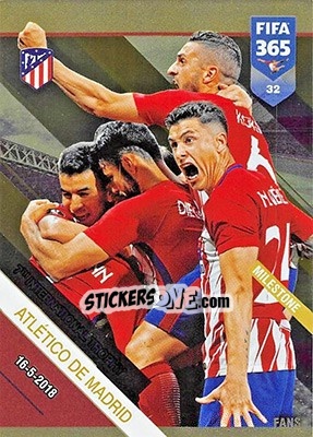 Sticker Atlético de Madrid - FIFA 365: 2018-2019. Adrenalyn XL n. 32 - Panini