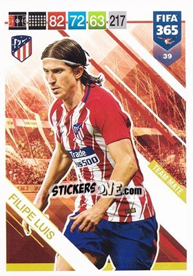 Sticker Filipe Luis - FIFA 365: 2018-2019. Adrenalyn XL n. 39 - Panini
