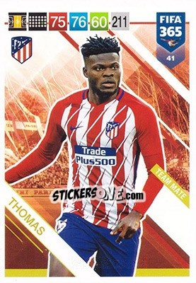 Figurina Thomas Partey - FIFA 365: 2018-2019. Adrenalyn XL - Panini