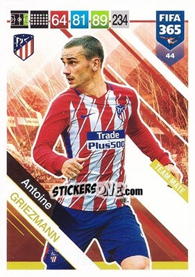 Sticker Antoine Griezmann - FIFA 365: 2018-2019. Adrenalyn XL n. 44 - Panini