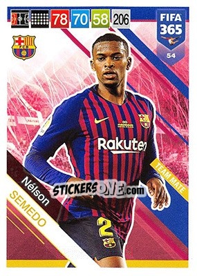 Sticker Nélson Semedo - FIFA 365: 2018-2019. Adrenalyn XL n. 54 - Panini