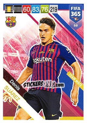 Sticker Denis Suárez - FIFA 365: 2018-2019. Adrenalyn XL n. 58 - Panini