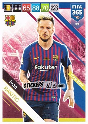 Sticker Ivan Rakitic - FIFA 365: 2018-2019. Adrenalyn XL n. 59 - Panini