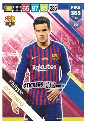 Sticker Philippe Coutinho - FIFA 365: 2018-2019. Adrenalyn XL - Panini