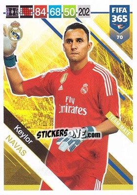 Sticker Keylor Navas - FIFA 365: 2018-2019. Adrenalyn XL n. 70 - Panini