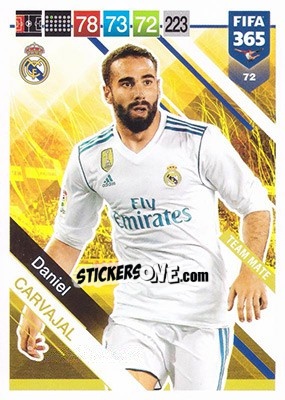 Sticker Daniel Carvajal - FIFA 365: 2018-2019. Adrenalyn XL n. 72 - Panini