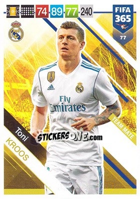 Sticker Toni Kroos - FIFA 365: 2018-2019. Adrenalyn XL n. 77 - Panini