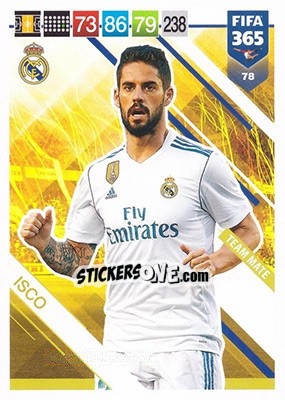 Sticker Isco - FIFA 365: 2018-2019. Adrenalyn XL n. 78 - Panini