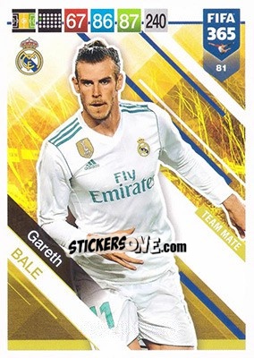 Sticker Gareth Bale - FIFA 365: 2018-2019. Adrenalyn XL n. 81 - Panini