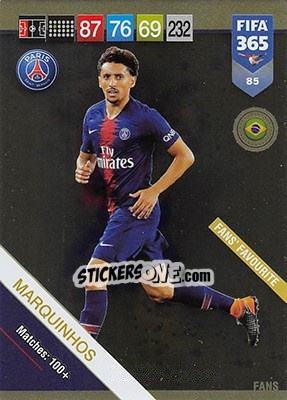 Sticker Marquinhos - FIFA 365: 2018-2019. Adrenalyn XL n. 85 - Panini