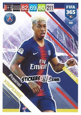 Sticker Presnel Kimpembe - FIFA 365: 2018-2019. Adrenalyn XL - Panini
