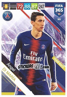 Sticker Ángel Di María - FIFA 365: 2018-2019. Adrenalyn XL n. 95 - Panini
