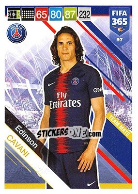 Sticker Edinson Cavani - FIFA 365: 2018-2019. Adrenalyn XL n. 97 - Panini