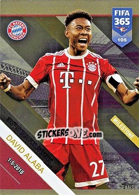 Sticker David Alaba - FIFA 365: 2018-2019. Adrenalyn XL n. 105 - Panini
