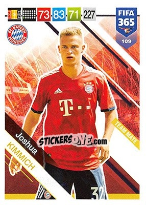 Sticker Joshua Kimmich - FIFA 365: 2018-2019. Adrenalyn XL n. 109 - Panini