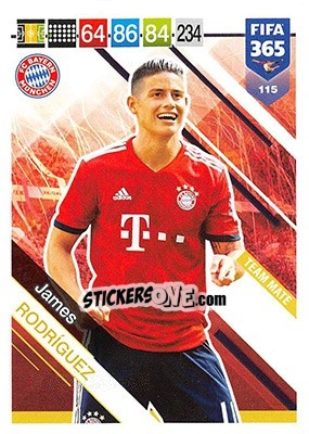 Sticker James Rodríguez - FIFA 365: 2018-2019. Adrenalyn XL n. 115 - Panini