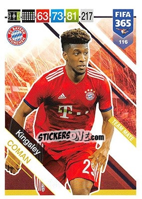 Sticker Kingsley Coman - FIFA 365: 2018-2019. Adrenalyn XL n. 116 - Panini