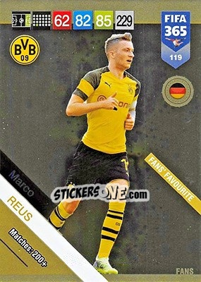 Sticker Marco Reus - FIFA 365: 2018-2019. Adrenalyn XL n. 119 - Panini