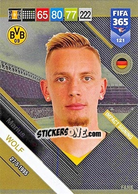 Sticker Marius Wolf - FIFA 365: 2018-2019. Adrenalyn XL n. 121 - Panini