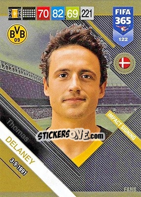 Sticker Thomas Delaney - FIFA 365: 2018-2019. Adrenalyn XL n. 122 - Panini