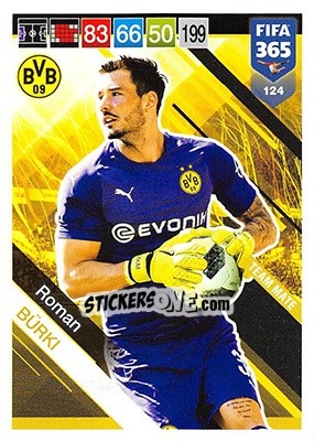 Sticker Roman Bürki - FIFA 365: 2018-2019. Adrenalyn XL n. 124 - Panini