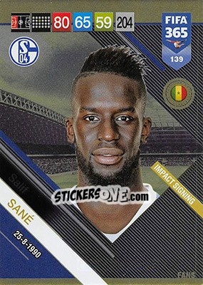 Sticker Salif Sané - FIFA 365: 2018-2019. Adrenalyn XL n. 139 - Panini