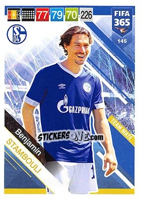 Sticker Benjamin Stambouli - FIFA 365: 2018-2019. Adrenalyn XL n. 145 - Panini