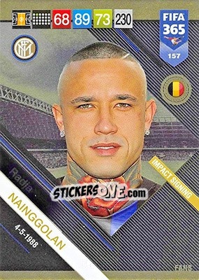 Sticker Radja Nainggolan - FIFA 365: 2018-2019. Adrenalyn XL n. 157 - Panini