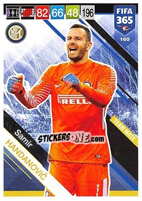 Sticker Samir Handanovic - FIFA 365: 2018-2019. Adrenalyn XL n. 160 - Panini