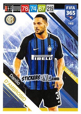 Sticker Danilo D'Ambrosio - FIFA 365: 2018-2019. Adrenalyn XL n. 162 - Panini