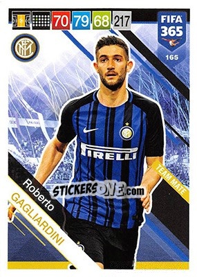Sticker Roberto Gagliardini - FIFA 365: 2018-2019. Adrenalyn XL n. 165 - Panini