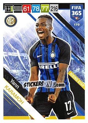 Sticker Yann Karamoh - FIFA 365: 2018-2019. Adrenalyn XL n. 170 - Panini
