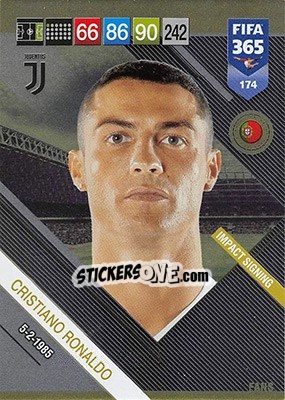 Sticker Cristiano Ronaldo - FIFA 365: 2018-2019. Adrenalyn XL n. 174 - Panini