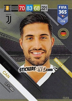 Sticker Emre Can - FIFA 365: 2018-2019. Adrenalyn XL n. 176 - Panini